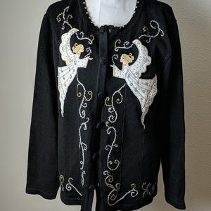 Quacker Factory Cardigan- Christmas